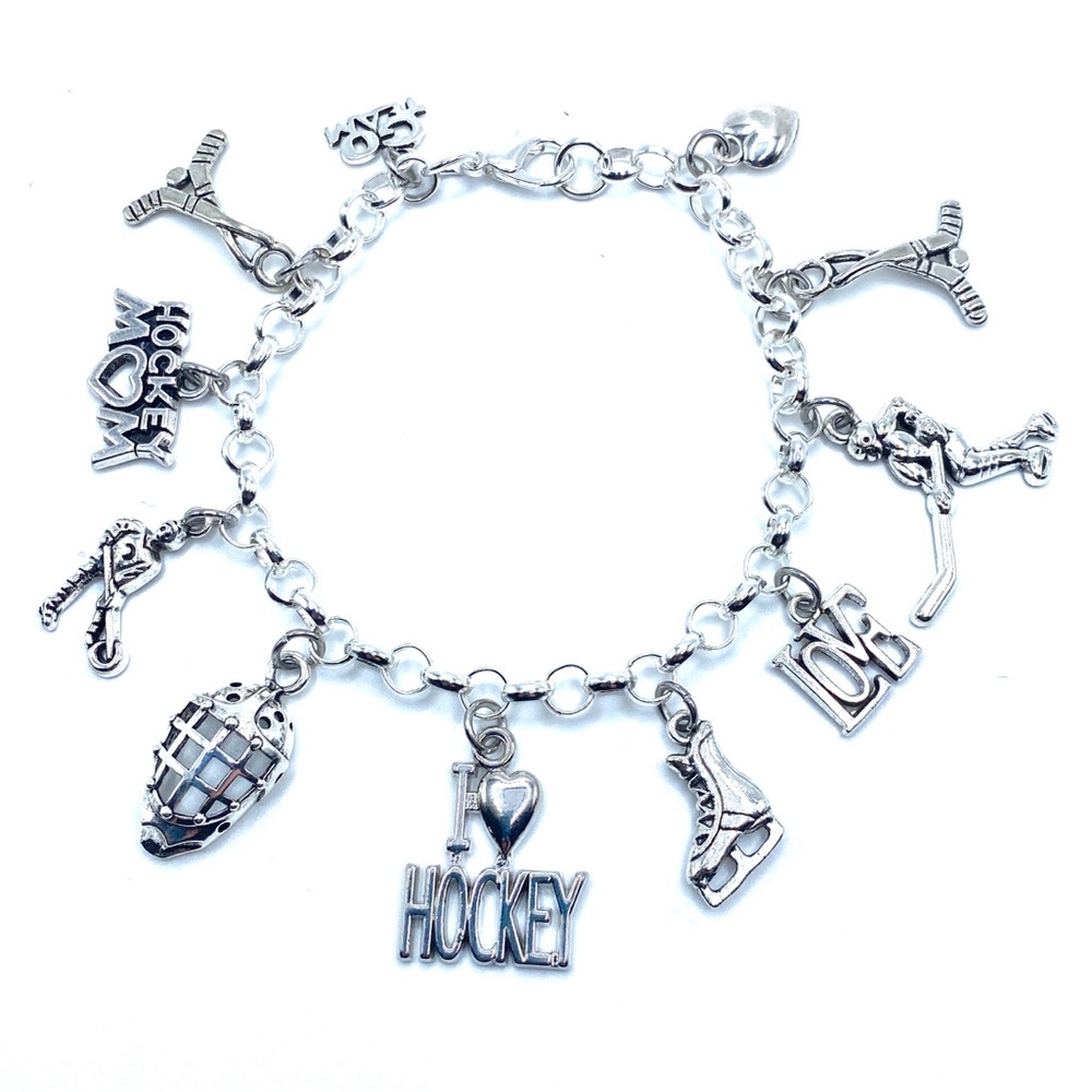 Hockey Mom Charm Bracelet